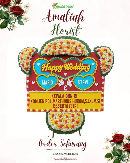 Papan Bunga Pernikahan Binduriang
